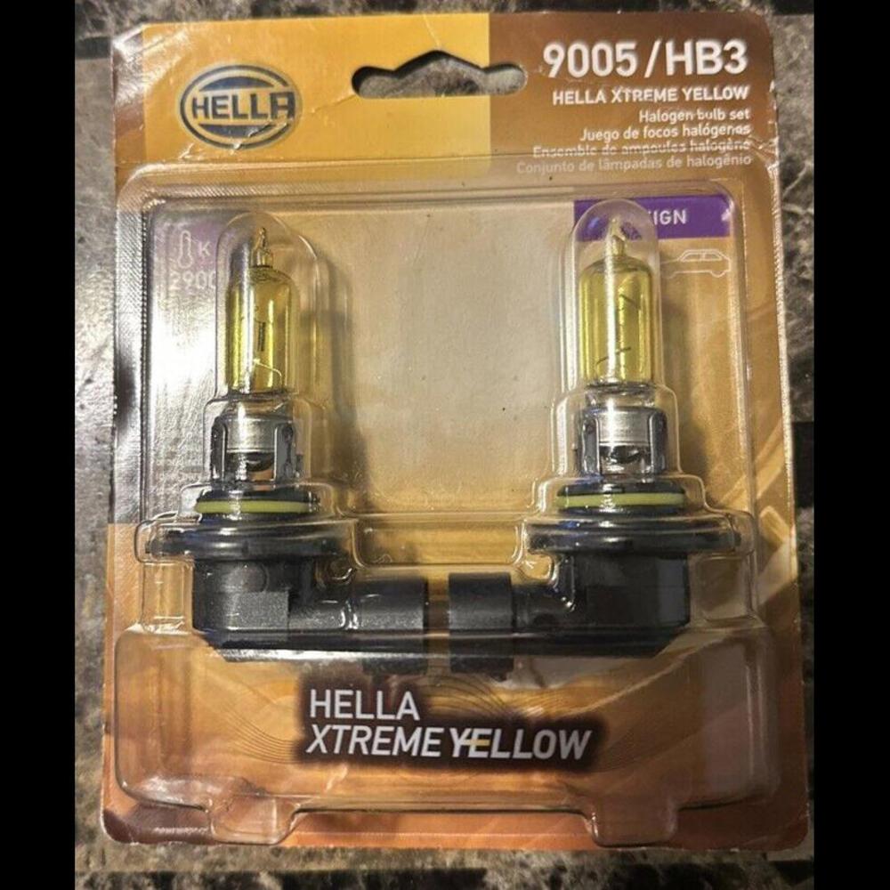HELLA 9005 YL Twin Blister Xtreme Yellow Bulb (12V 65W), 2 Pack